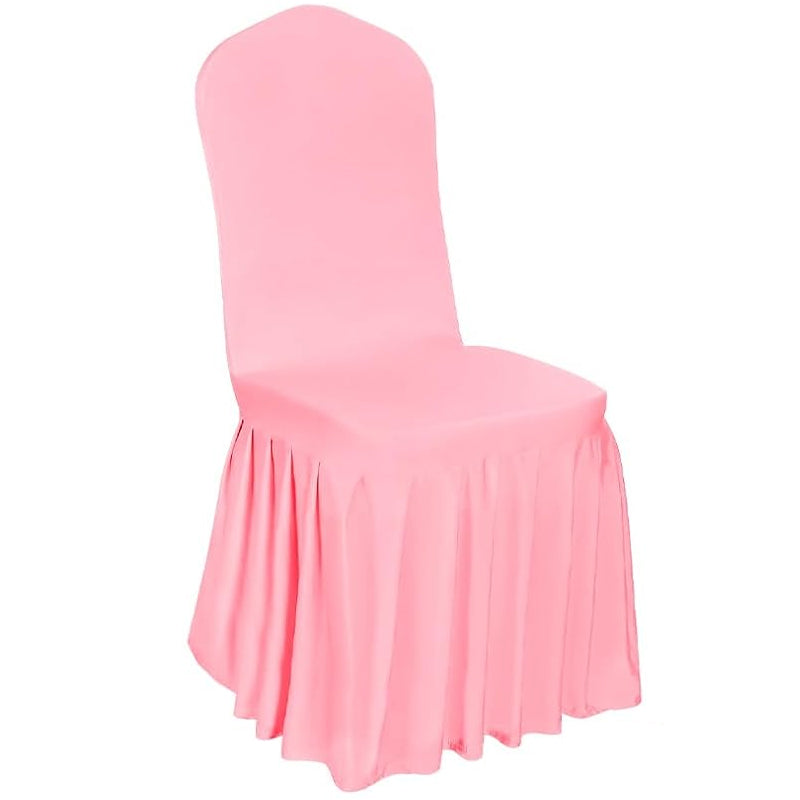 Chair Cover Stretch Skirt 6pcs Universal Fitted Chair Cover Stretch Spandex Folding Chair Cover
