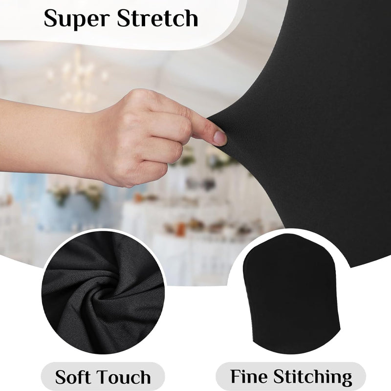 Chair Cover Stretch Skirt 6pcs Universal Fitted Chair Cover Stretch Spandex Folding Chair Cover