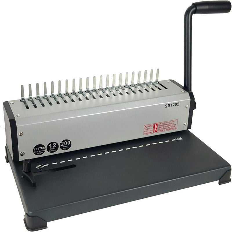 Binding Machine 19 Holes for Letter size A4 size A5 size with Comb Set ...