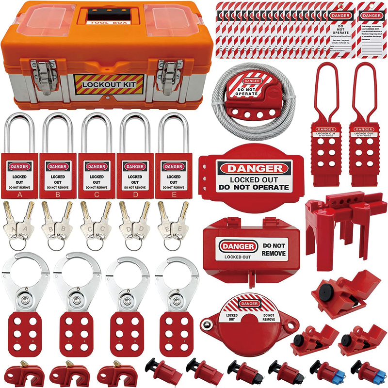Lockout Tagout Kit, Lockout Tag, Clamp-On Circuit Breaker Lockout, Gro ...