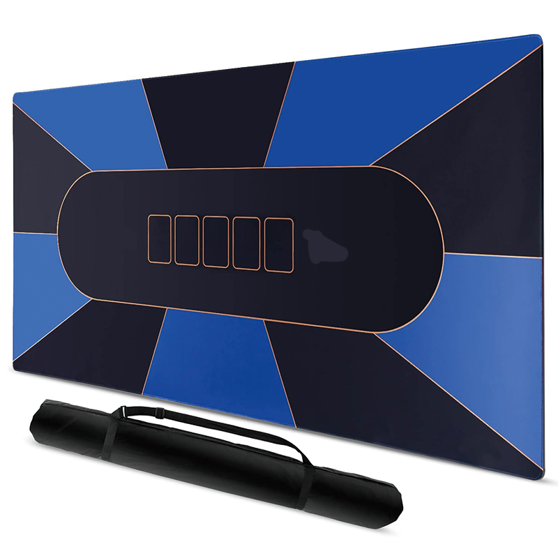 Poker Table Top with Storage Bag, 70 x 35 Inch Non-Slip Texas Holdem Poker Mat for Blackjack , Casino, Gambling Games